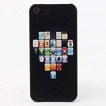 355x355 Heart Shape Desktop Icon Style Protective Hard Back