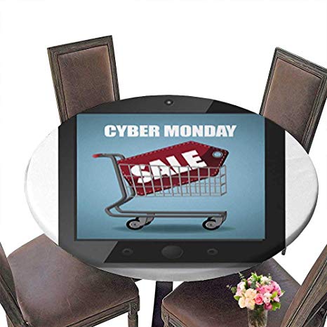 466x466 Decorative Round Tablecloth, Tablet With Shopping