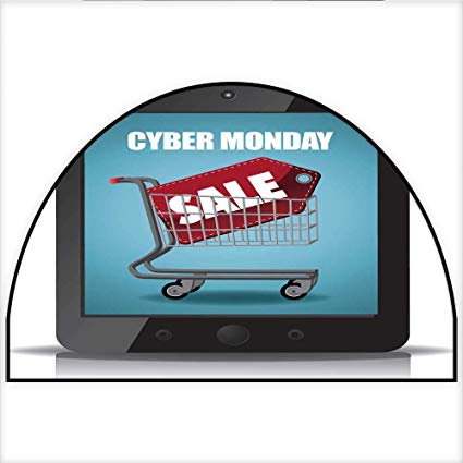 425x425 Bedroom Mats Tablet With Shopping Cart Icon Semicircle