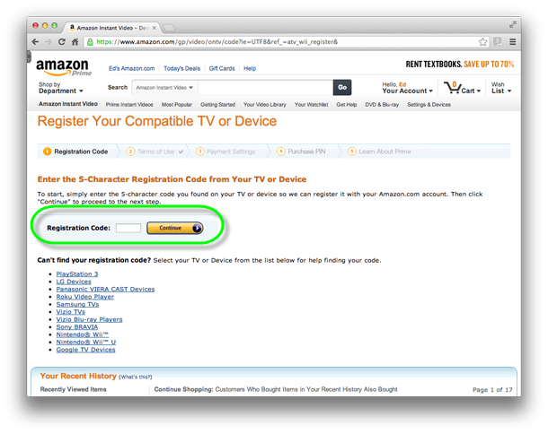 610x484 How To Set Up Amazon Instant Video On The Nintendo Wii