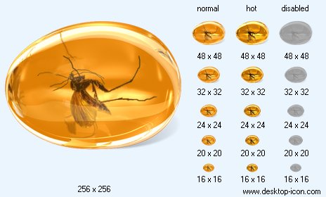 464x280 Amber Icon Image Desktop Crystal Icons