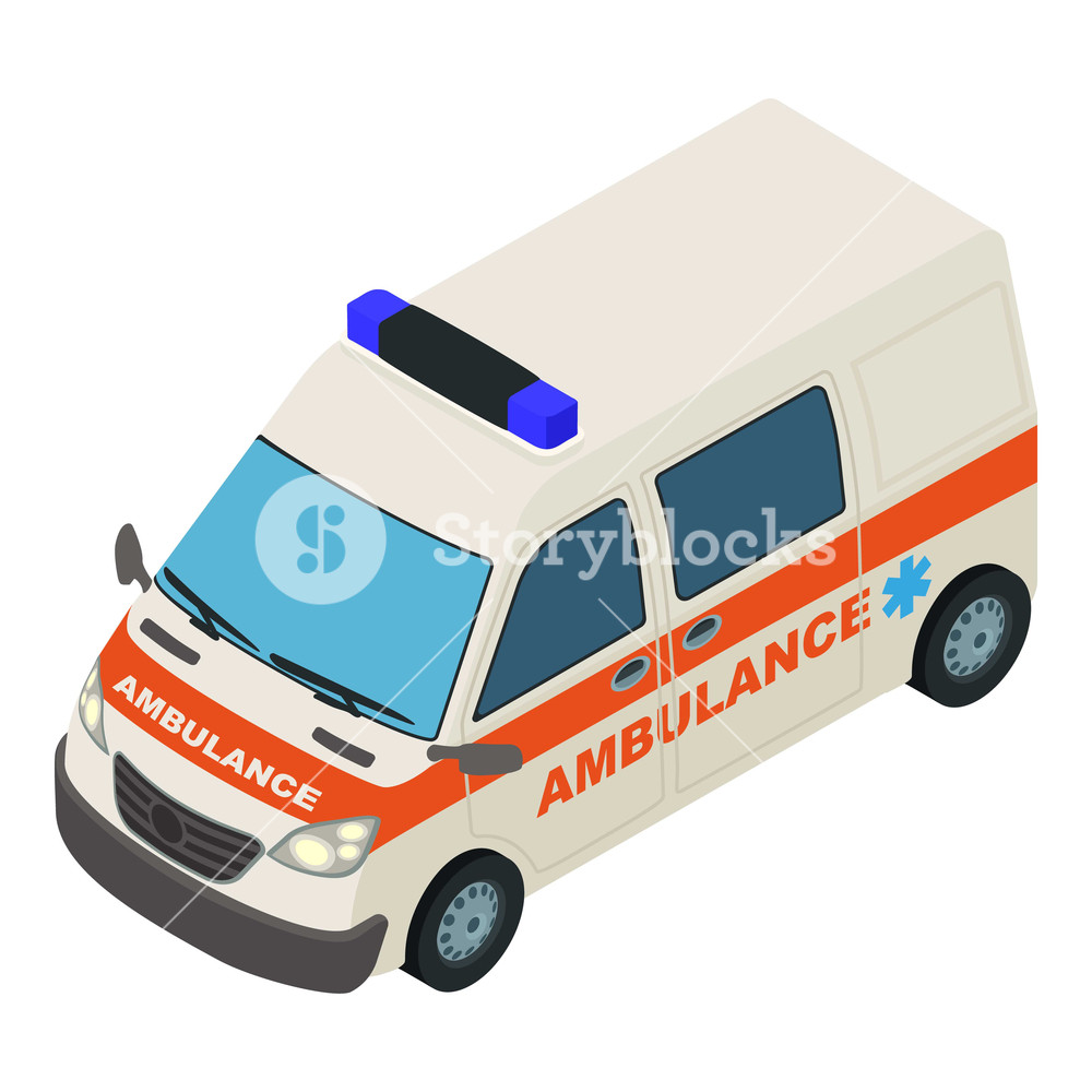 1000x1000 Fast Ambulance Icon Isometric Illustration Of Fast Ambulance