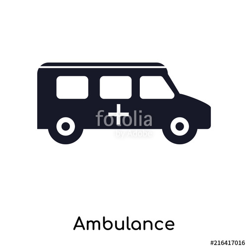 500x500 Ambulance Icon Isolated On White Background Modern And Editable