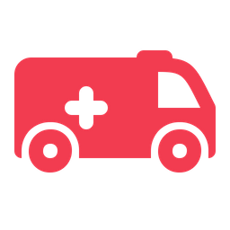 256x256 Ambulance Icon Of Glyph Style