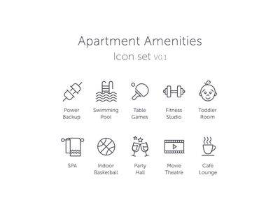 400x300 Apartment Amenities Icons Icon Website Icons, Small Icons