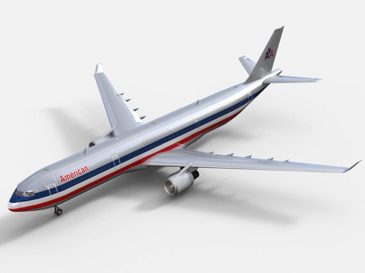 Airbus American Airlines Model 1200x900 Airbus American Airlines Model