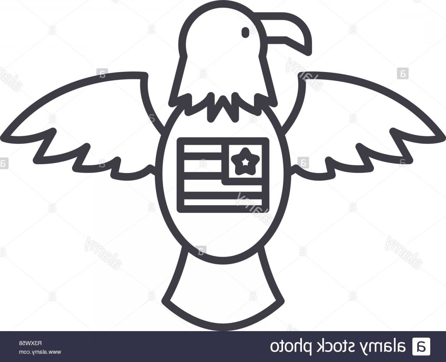 1560x1266 American Eagle Line Icon Concept American Eagle Vector Linear