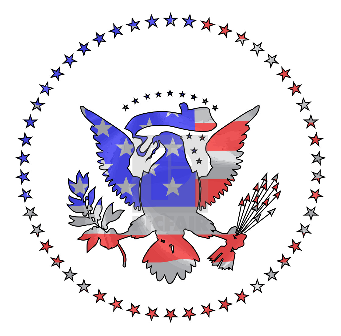 1120x1106 Stars And Stripes Inset Into American Eagle Icon