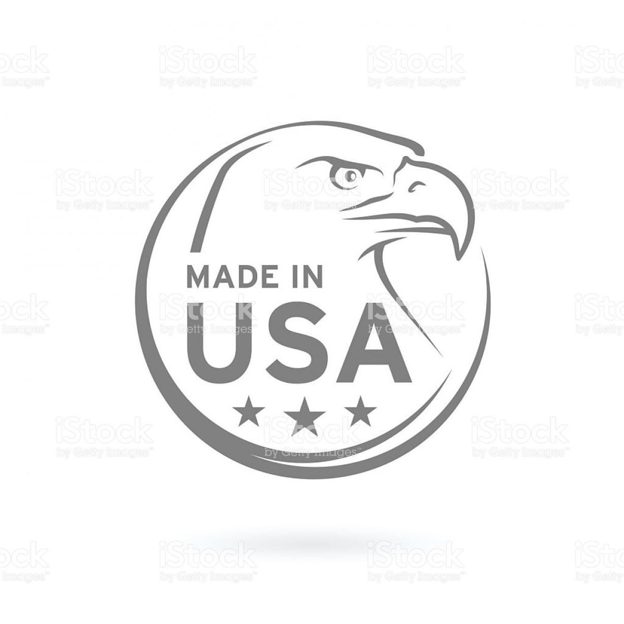 1228x1228 Unique Made In Usa Icon With American Eagle Emblem Vector