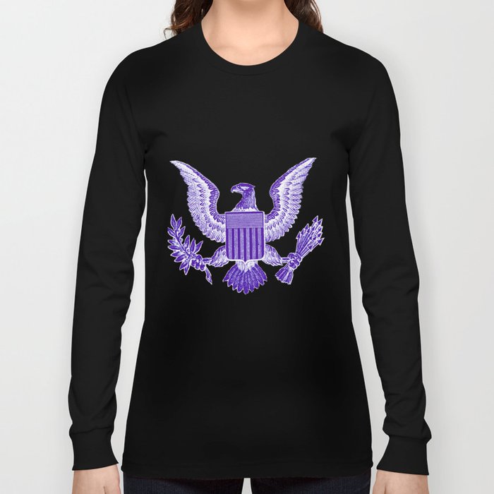 700x700 Purple American Eagle Icon Symbol Long Sleeve T Shirt