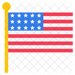256x256 American Flag Icon Of Flat Style