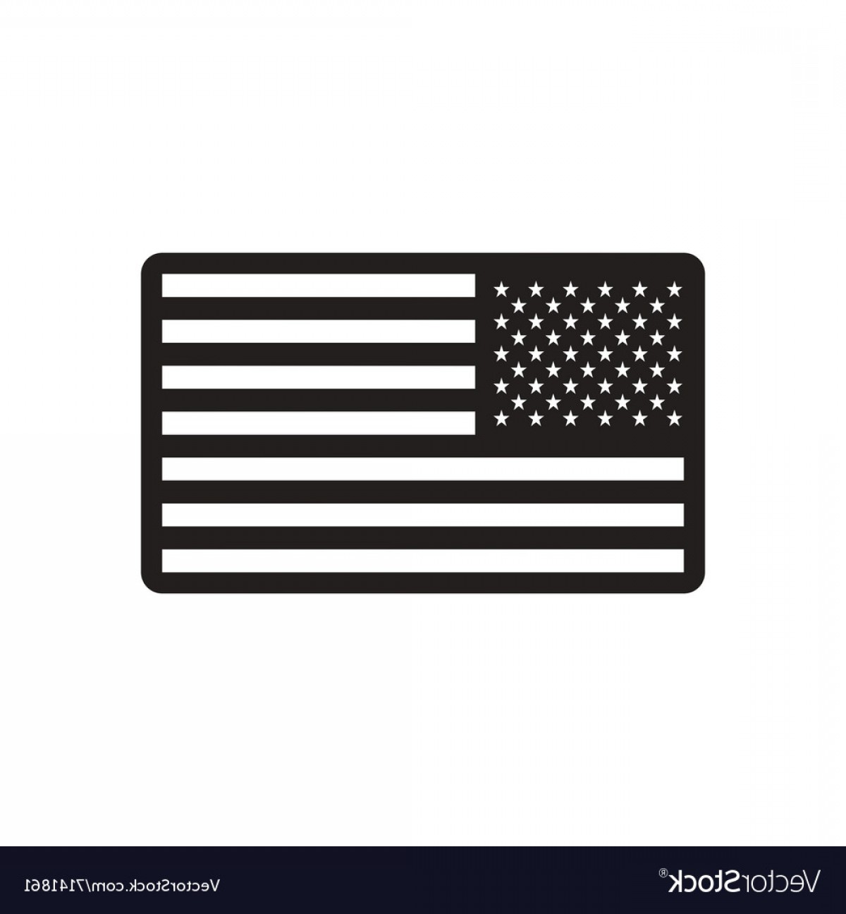 1200x1296 Stylish Black And White Icon American Flag Vector Soidergi