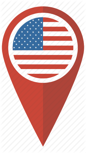 290x512 America, Flag, Map, Pin, Pointer, Us, Usa Icon