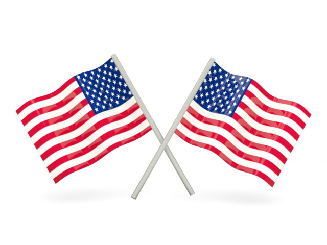 640x480 Two Wavy Flags Illustration Of Flag Of United States Of America