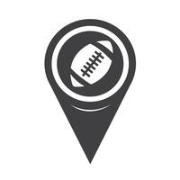 200x200 Map Pointer American Football Icon