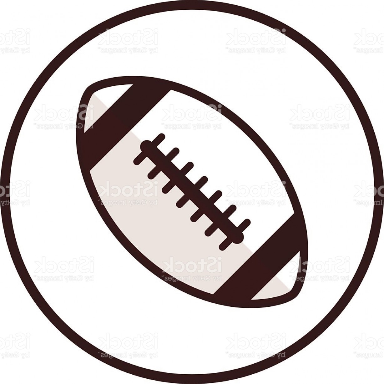 1228x1228 Rugby Ball Outline Icon Modern Minimal Flat Design American