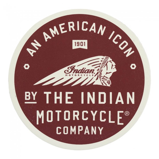 650x650 Indian Motorcycle American Icon Genuine Leather Patch