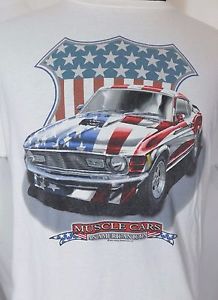218x300 Muscle Cars American Icon T Shirt L Ford Mustang Cotton Short