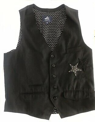 312x400 Authentic Icon American Idol Women Vest Black Star Patches