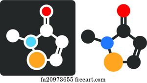 300x169 Free Art Print Of Proline Amino Acid Molecule, Flat Icon Style