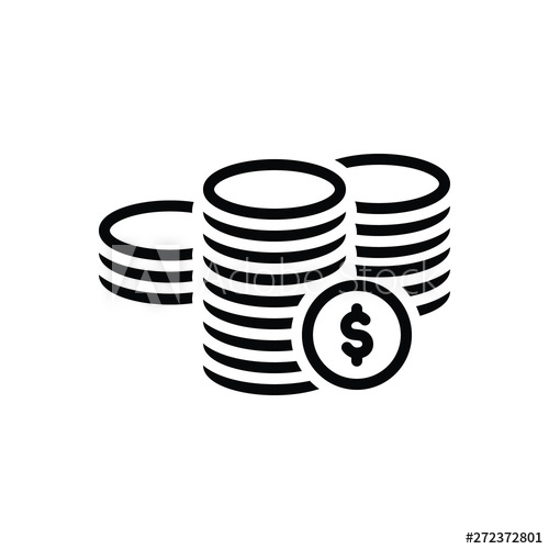 500x500 Black Line Icon For Amount