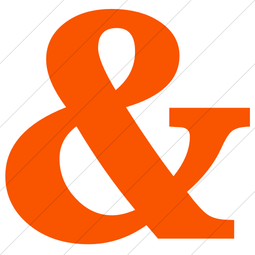 512x512 Iconsetc Simple Orange Classica Ampersand Icon