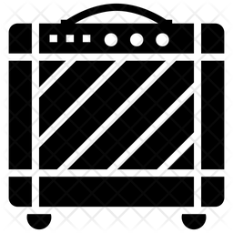 256x256 Electric Amplifier Icon Of Glyph Style