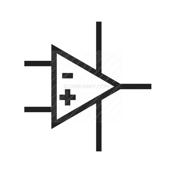 600x600 Operational Amplifier Line Icon
