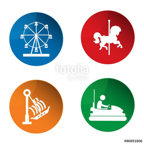 500x500 Amusement Park Icon Amusement Park Ride Icon Theme Park Icon