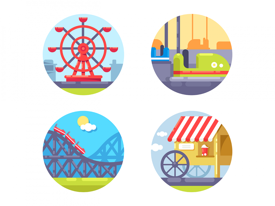 1160x870 Amusement Park Icons