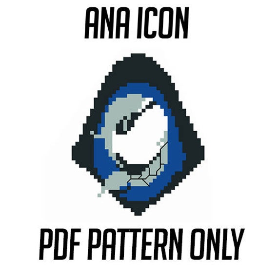 570x570 Overwatch Inspired Ana Icon Pdf Pattern Only Etsy