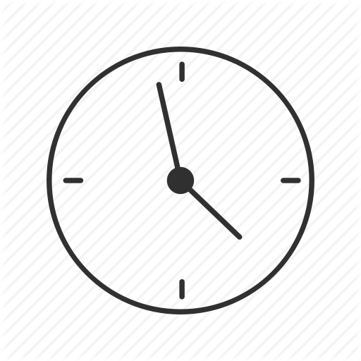 512x512 Analog Clock, Circle Clock, Clock, Modern Clock, Quarter Clock