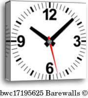 180x201 Analog Flip Clock Icon, Cartoon Style, Canvas Print Barewalls