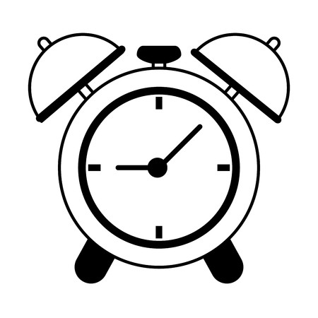450x450 Analog Alarm Clock Icon Image Vector Illustration Design Black