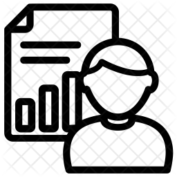 256x256 Data Analyst Icon Of Line Style