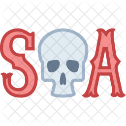 256x256 Sons Of Anarchy Icon Of Colored Outline Style