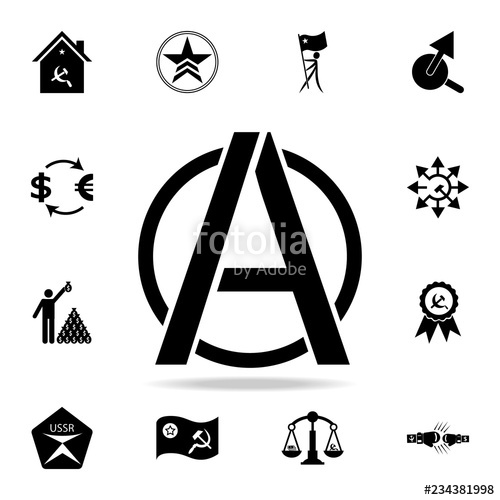 500x500 A Sign Of Anarchy Icon Detailed Set Of Communism And Socialism