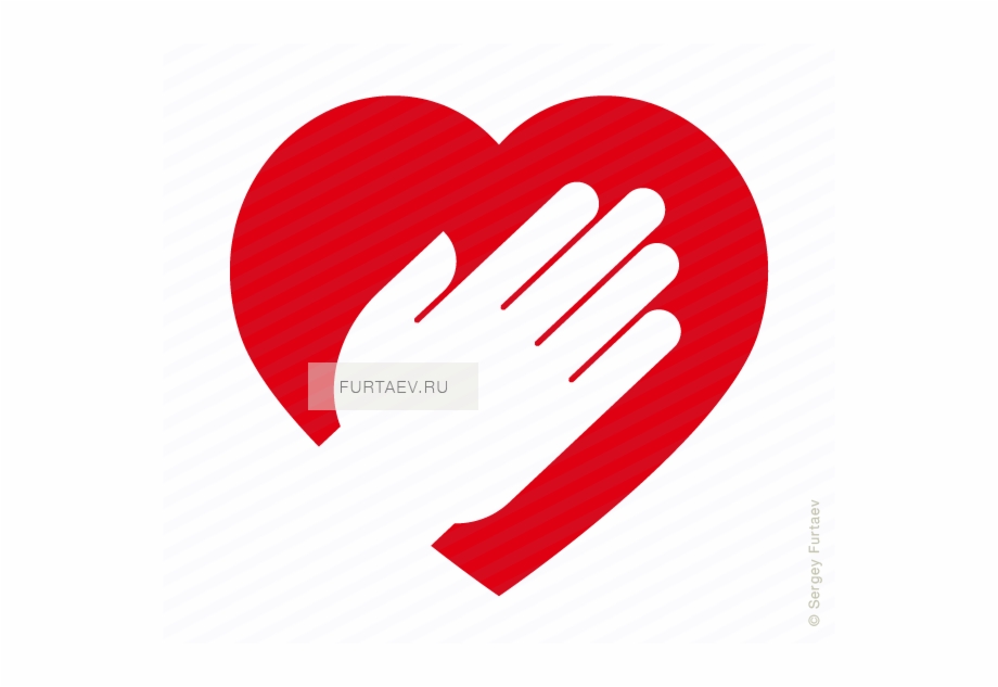 920x633 Vector Icon Of Heart Under Human Hand