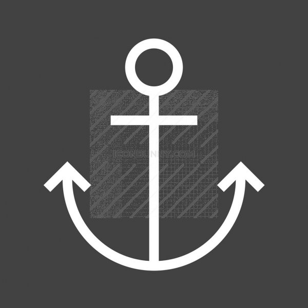 600x600 Anchor Line Inverted Icon