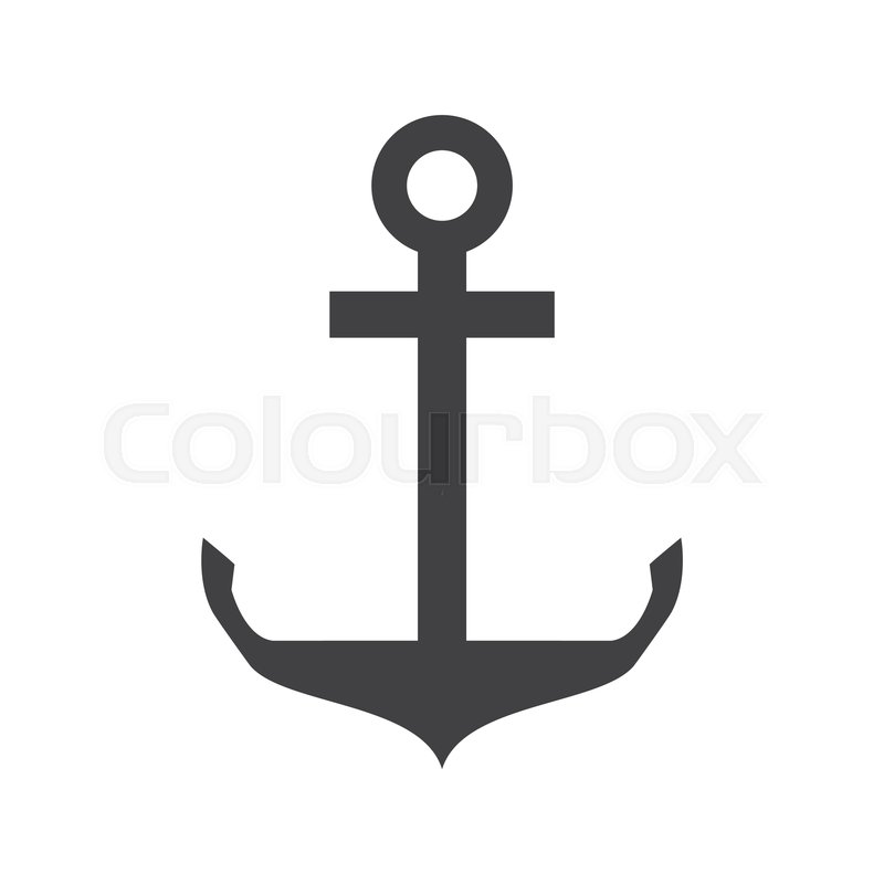 800x800 Flat Design Single Anchor Icon Vector Stock Vector Colourbox
