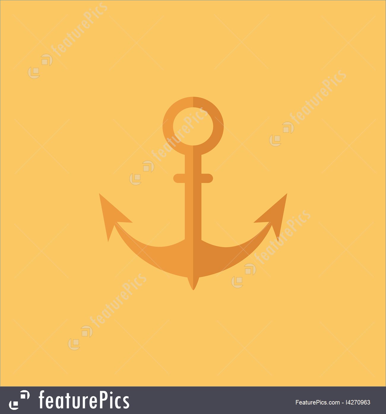 1300x1392 Illustration Of Anchor Transportation Flat Icon