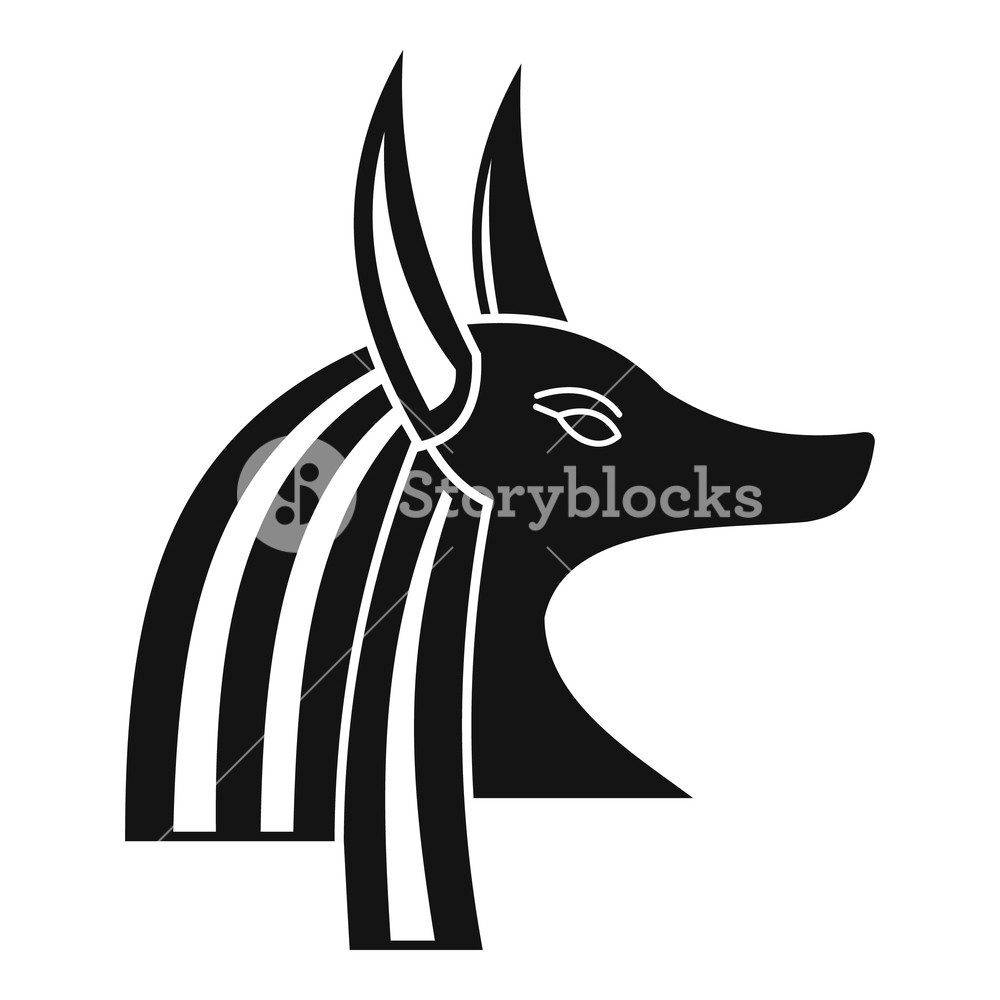 1000x1000 Ancient Egyptian God Anubis Icon Simple Illustration Of Ancient