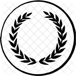 256x256 Ancient, Laurels, Round, Coin, Roman, Culture Icon Of Line Style