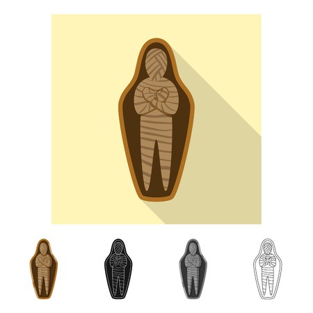 450x450 Isolated Object Of Mummy And Ancient Icon Collection Of Mummy