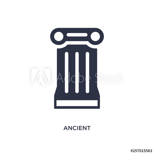 500x500 Ancient Icon On White Background Simple Element Illustration