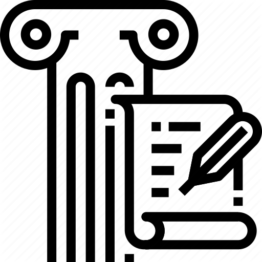 512x512 Ancient, Column, History, Ink, Literature, Paper, Pen Icon