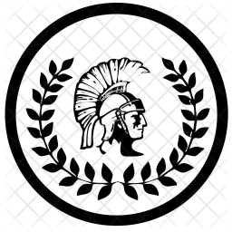 256x256 Ancient, Coin, Money, Rome, Culture, Laurels Icon Of Line Style