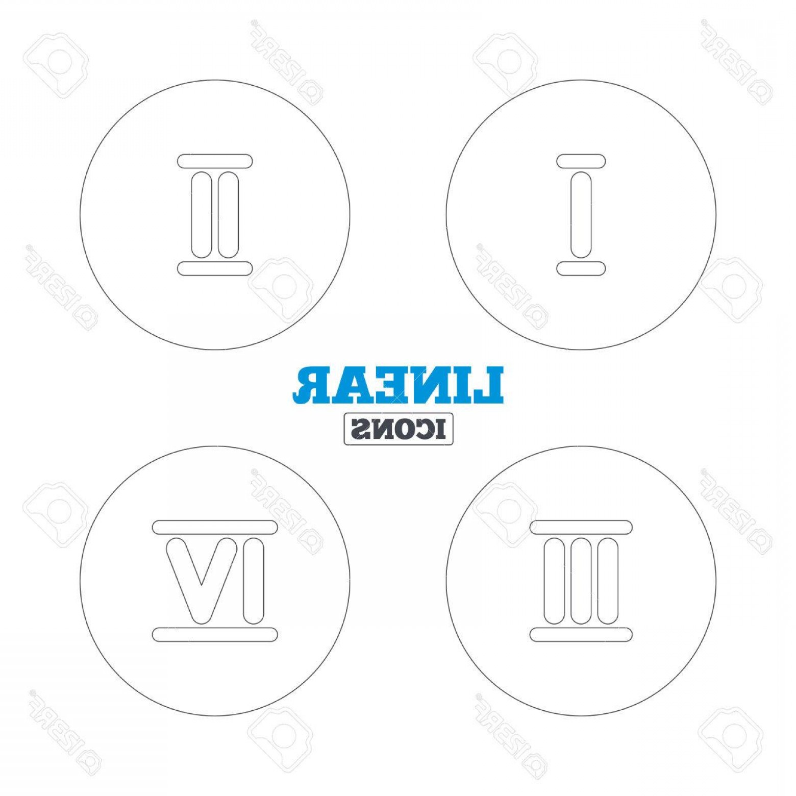 1560x1560 Photostock Vector Roman Numeral Icons And Digit Characters Ancient