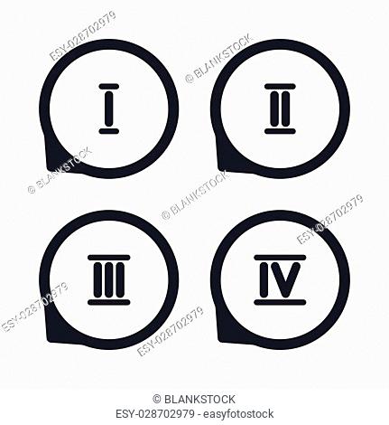 431x470 Roman Numeral Icons Stock Photos And Images Age Fotostock