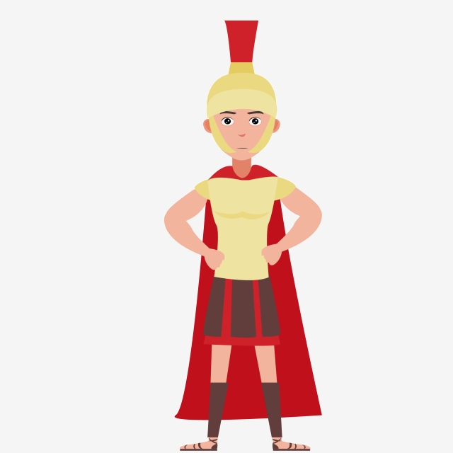 640x640 Ancient Roman Warrior Wearing Armor Vector Icon, Ancient Rome